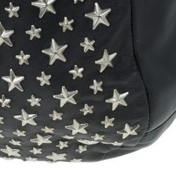 Pre Owned Jimmy Choo Black Star Studded Shoulder Bag