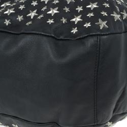 Pre Owned Jimmy Choo Black Star Studded Shoulder Bag