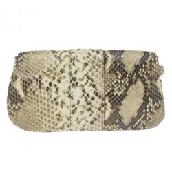 Pre Owned Jimmy Choo Snakeskin Zeta Clutch