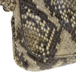 Pre Owned Jimmy Choo Snakeskin Zeta Clutch