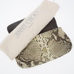 Pre Owned Jimmy Choo Snakeskin Zeta Clutch