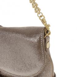 Pre Owned Jimmy Choo Bronze Leather Troy Clutch