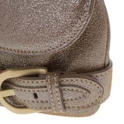 Pre Owned Jimmy Choo Bronze Leather Troy Clutch