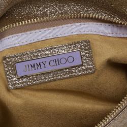 Pre Owned Jimmy Choo Bronze Leather Troy Clutch