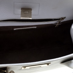 Pre Owned حقيبة يد جيمي تشو ريلي متوسطة جلد بيضاء