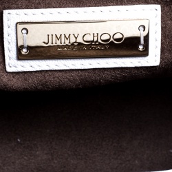 Pre Owned حقيبة يد جيمي تشو ريلي متوسطة جلد بيضاء