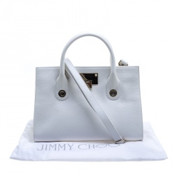 Pre Owned حقيبة يد جيمي تشو ريلي متوسطة جلد بيضاء
