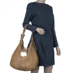 Pre Owned  حقيبة جيمي تشو بني نقشة جلد الثعبان راهمن