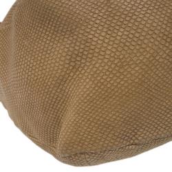 Pre Owned  حقيبة جيمي تشو بني نقشة جلد الثعبان راهمن