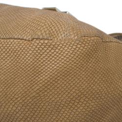 Pre Owned  حقيبة جيمي تشو بني نقشة جلد الثعبان راهمن