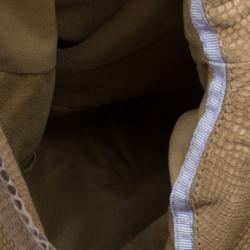 Pre Owned  حقيبة جيمي تشو بني نقشة جلد الثعبان راهمن