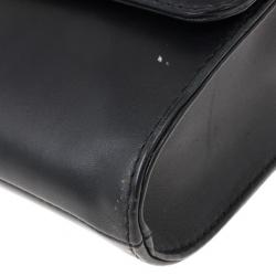 مملوكة مسبقًا Jimmy Choo Black Leather and Python Cassie Shoulder Bag