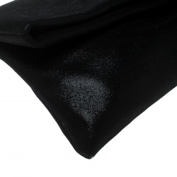 Pre Owned Jimmy Choo Black Shimmering Leather Chandra Clutch