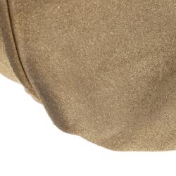 Pre Owned Jimmy Choo Metallic Gold Suede Ramona Tote Bag