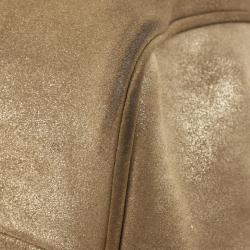 Pre Owned Jimmy Choo Metallic Gold Suede Ramona Tote Bag