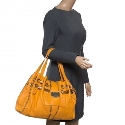 Jimmy Choo Tan Leather and Snakeskin Ramona Tote