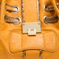 Jimmy Choo Tan Leather and Snakeskin Ramona Tote