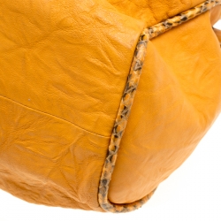 Jimmy Choo Tan Leather and Snakeskin Ramona Tote
