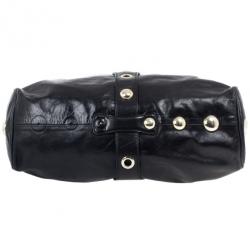 Pre Owned Jimmy Choo Black Leather Riki Shoulder Bag