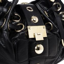 Pre Owned Jimmy Choo Black Leather Riki Shoulder Bag