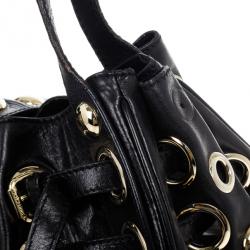 Pre Owned Jimmy Choo Black Leather Riki Shoulder Bag