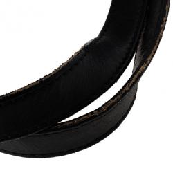 Pre Owned Jimmy Choo Black Leather Riki Shoulder Bag