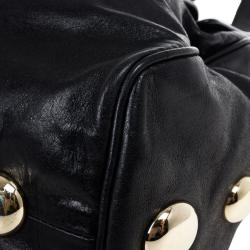 Pre Owned Jimmy Choo Black Leather Riki Shoulder Bag