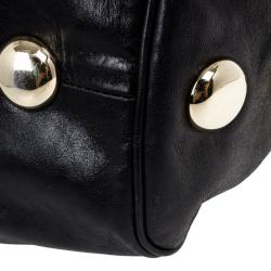 Pre Owned Jimmy Choo Black Leather Riki Shoulder Bag