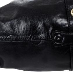 Pre Owned Jimmy Choo Black Leather Riki Shoulder Bag