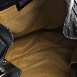 Pre Owned Jimmy Choo Black Leather Riki Shoulder Bag