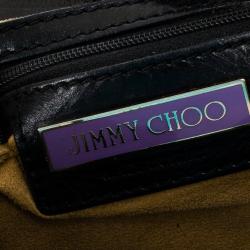 Pre Owned Jimmy Choo Black Leather Riki Shoulder Bag