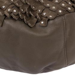 مملوكة مسبقًا حقيبة جيمي تشو مرصعة سويدي كبيرة سكاي