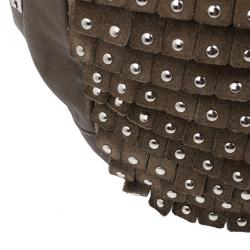 مملوكة مسبقًا حقيبة جيمي تشو مرصعة سويدي كبيرة سكاي