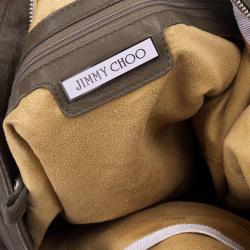 مملوكة مسبقًا حقيبة جيمي تشو مرصعة سويدي كبيرة سكاي