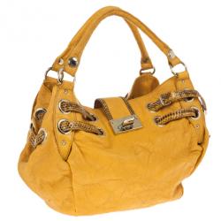 Pre Owned Jimmy Choo 'Ramona' Biker Leather and Snakeskin Hobo