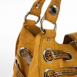Pre Owned Jimmy Choo 'Ramona' Biker Leather and Snakeskin Hobo