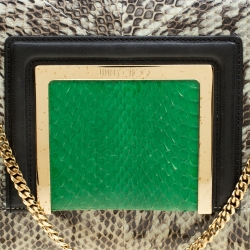 مملوكة مسبقًا Jimmy Choo Multicolor Python and Leather Alba Shoulder Bag