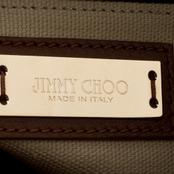 Pre Owned Jimmy Choo Brown Leather Jasmine Clutch