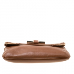 Pre Owned Jimmy Choo Brown Leather Jasmine Clutch