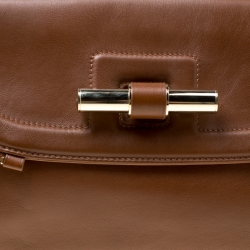 Pre Owned Jimmy Choo Brown Leather Jasmine Clutch