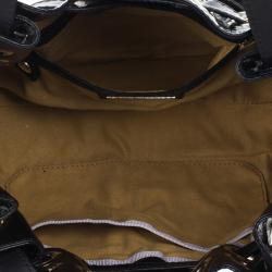 Pre Owned Jimmy Choo Crackle Patent Leather Medium 'Riki' Hobo Handbag