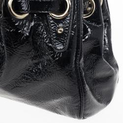 Pre Owned Jimmy Choo Crackle Patent Leather Medium 'Riki' Hobo Handbag