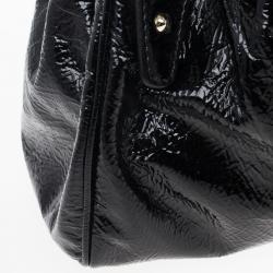 Pre Owned Jimmy Choo Crackle Patent Leather Medium 'Riki' Hobo Handbag