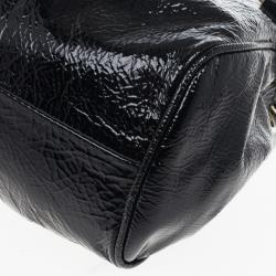 Pre Owned Jimmy Choo Crackle Patent Leather Medium 'Riki' Hobo Handbag