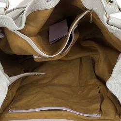 Pre Owned Jimmy Choo White 'Ramona' Python Leather Satchel