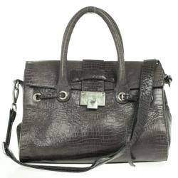 Pre Owned Jimmy Choo Rosalie Lizard Print Convertible Satchel