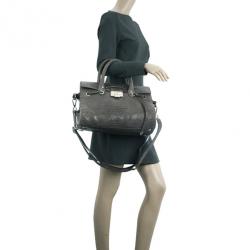 Pre Owned Jimmy Choo Rosalie Lizard Print Convertible Satchel