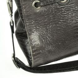 Pre Owned Jimmy Choo Rosalie Lizard Print Convertible Satchel