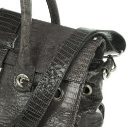 Pre Owned Jimmy Choo Rosalie Lizard Print Convertible Satchel