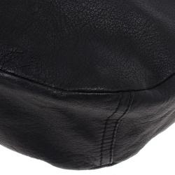 Pre Owned Jimmy Choo Black Leather Sky Studded Belt Hobo Bag